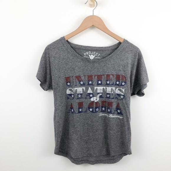 Project Aloha Grey United States Aloha Shirt - Picture 1 of 5